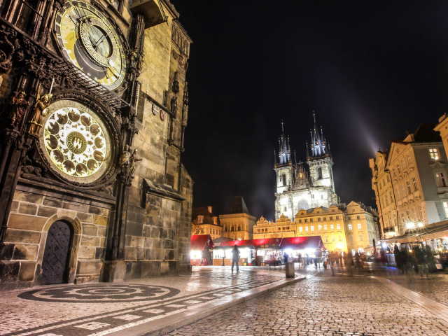 Prague At Night wallpaper 640x480