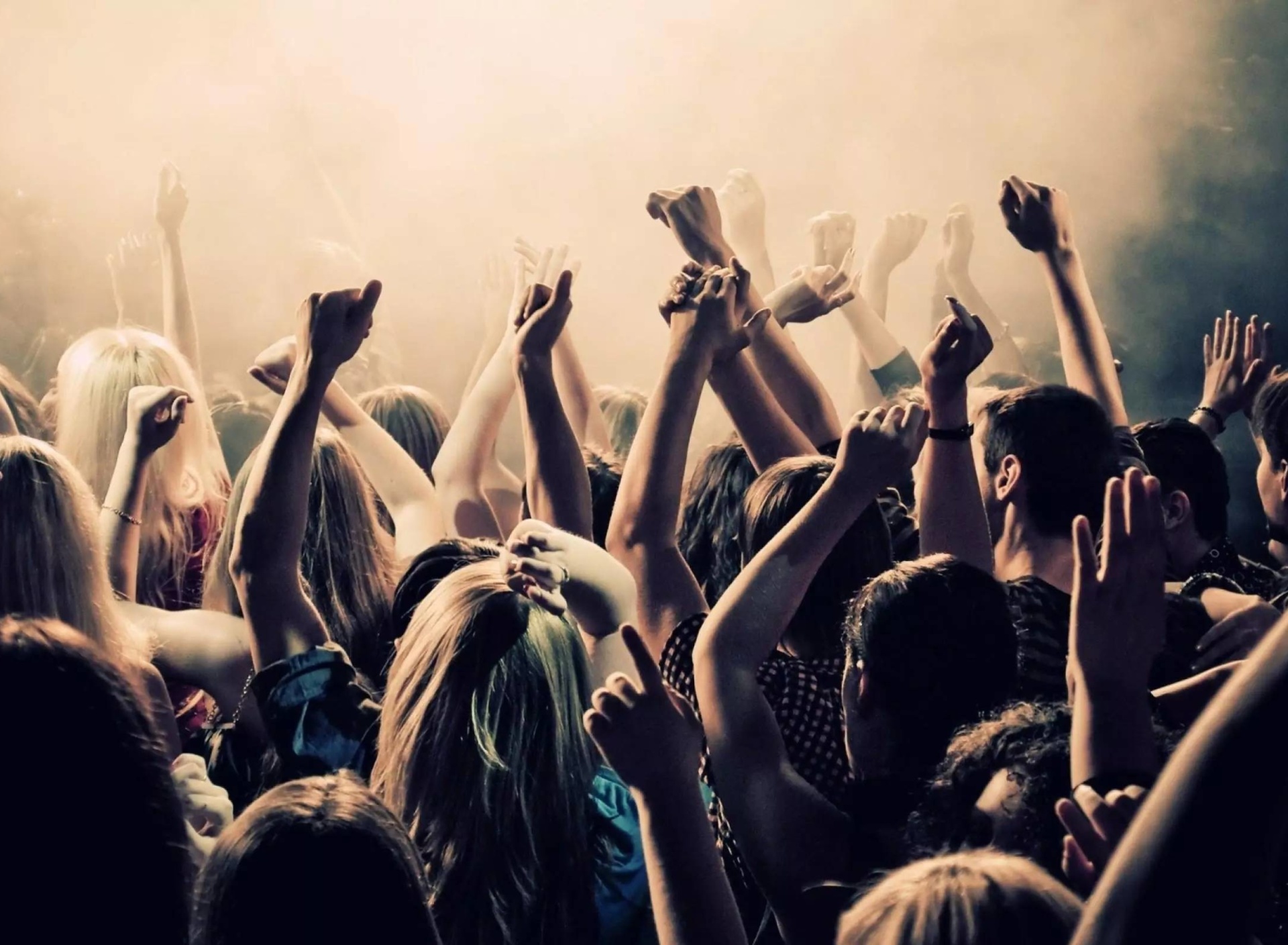 Fondo de pantalla Crazy Party in Night Club, Put your hands up 1920x1408