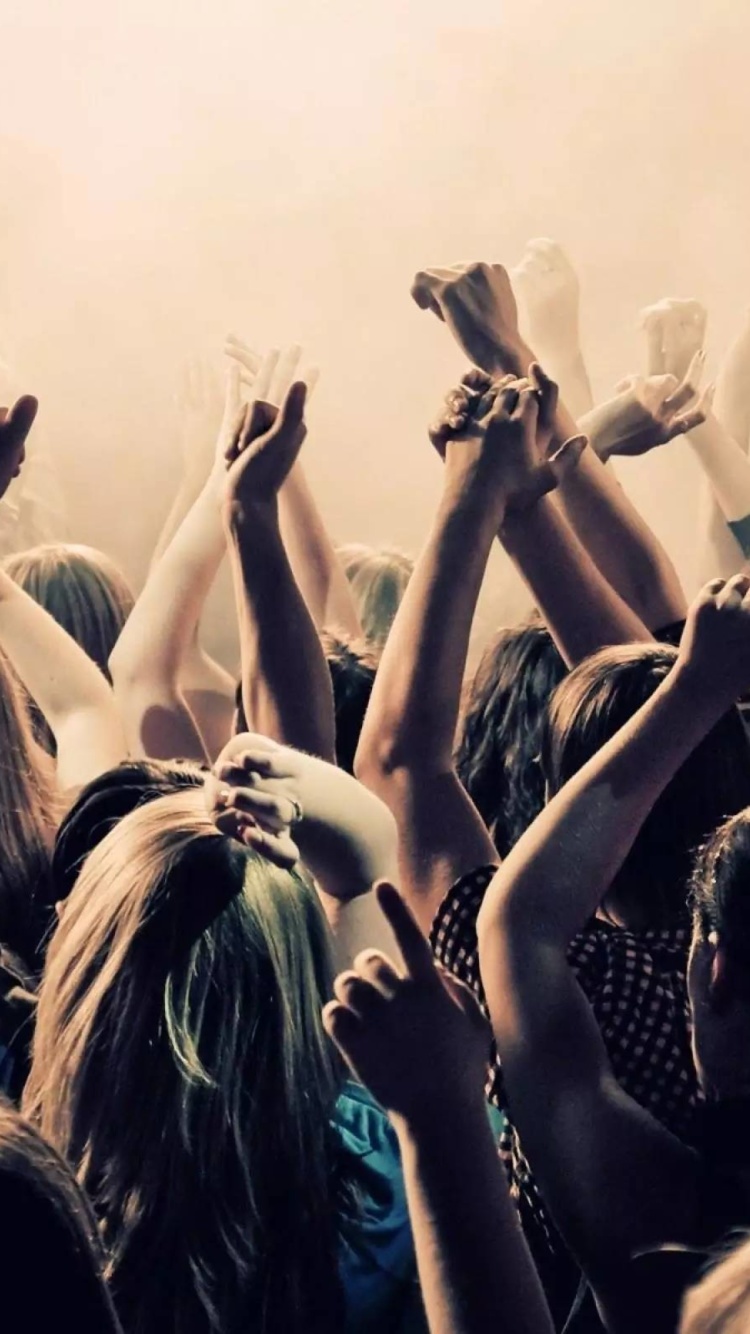 Crazy Party in Night Club, Put your hands up wallpaper 750x1334