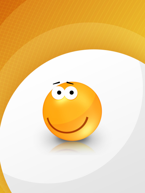 Orange Friendship Smiley wallpaper 480x640