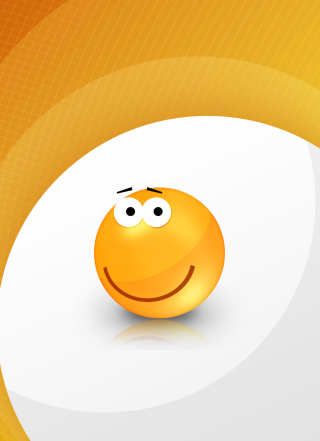Orange Friendship Smiley sfondi gratuiti per Nokia Asha 300