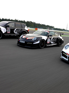Fondo de pantalla Porsche Racing 240x320