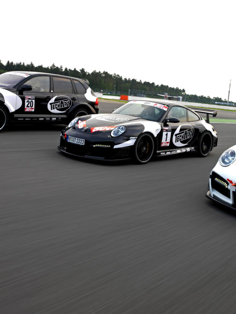 Fondo de pantalla Porsche Racing 480x640