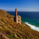 Fondo de pantalla Lighthouse in Cornwall 128x128