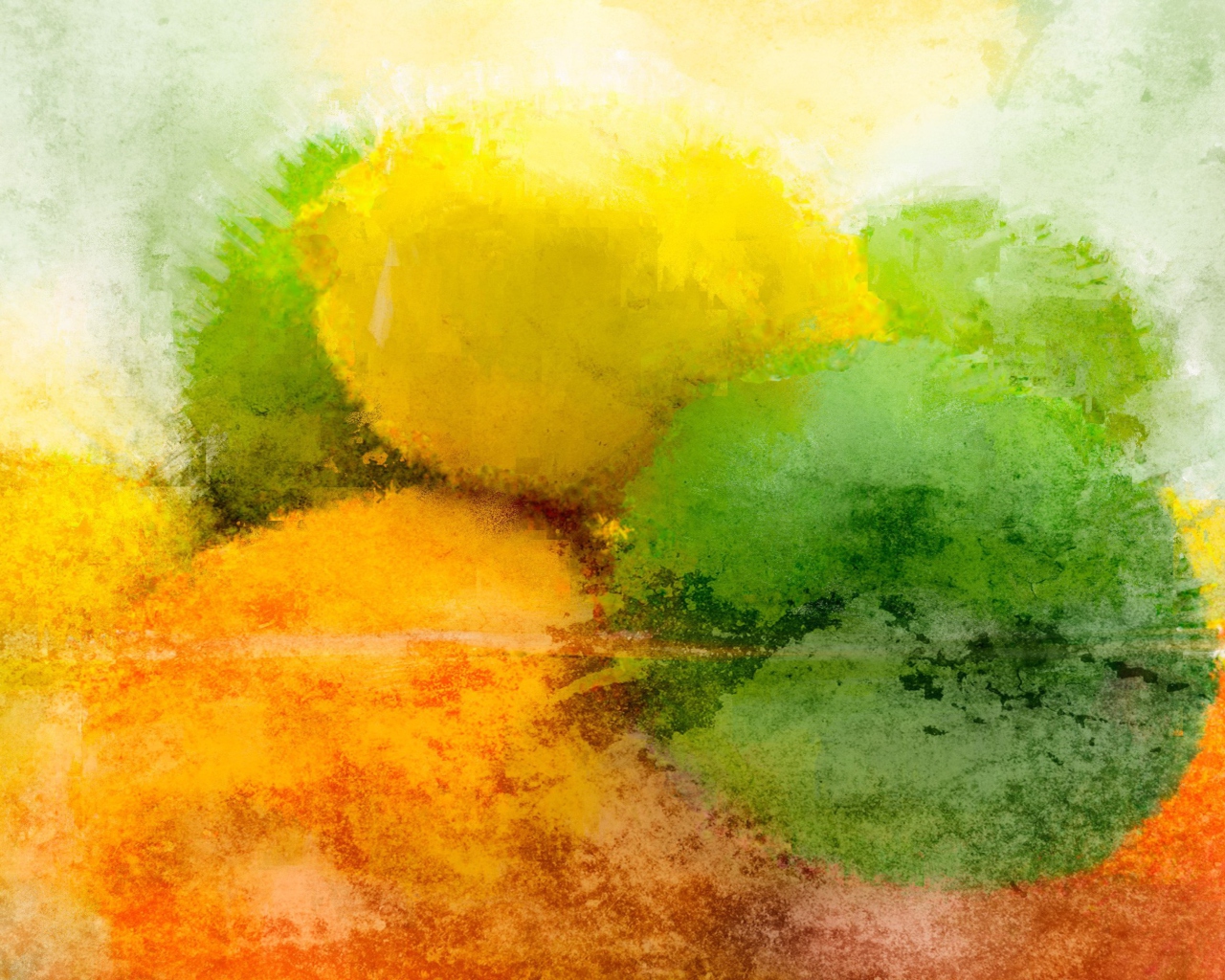Das Lemon And Lime Abstract Wallpaper 1280x1024