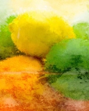 Lemon And Lime Abstract wallpaper 128x160