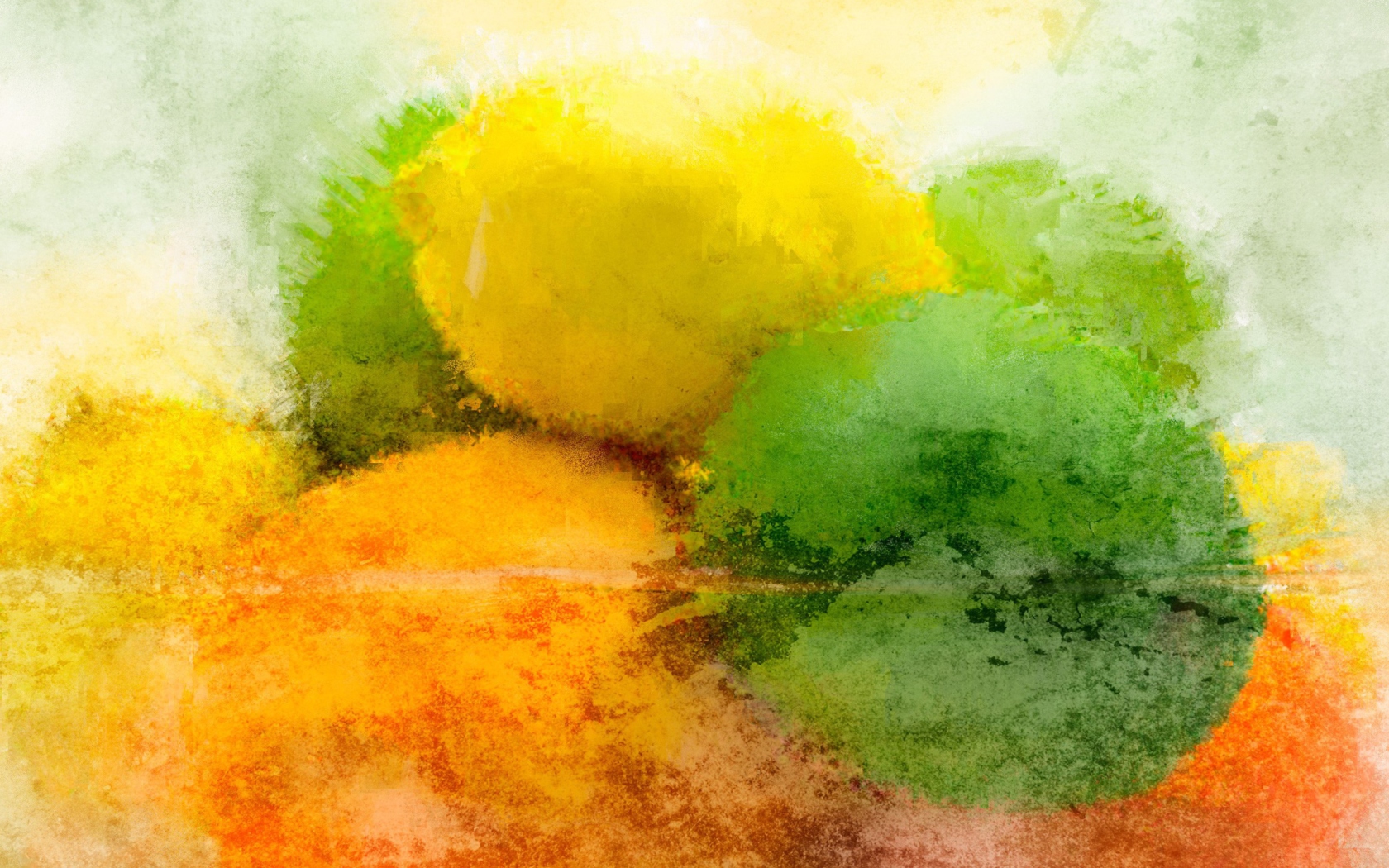 Обои Lemon And Lime Abstract 1680x1050