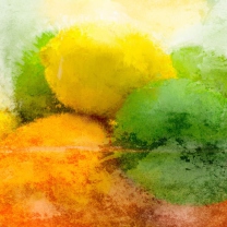 Fondo de pantalla Lemon And Lime Abstract 208x208