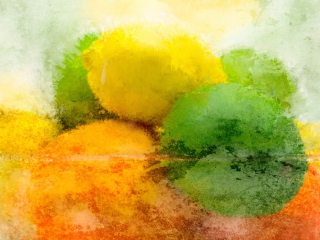 Das Lemon And Lime Abstract Wallpaper 320x240