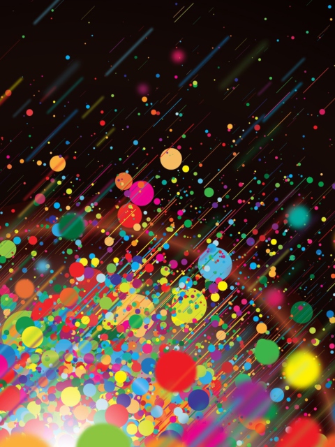 Colorful Circles Abstract wallpaper 480x640