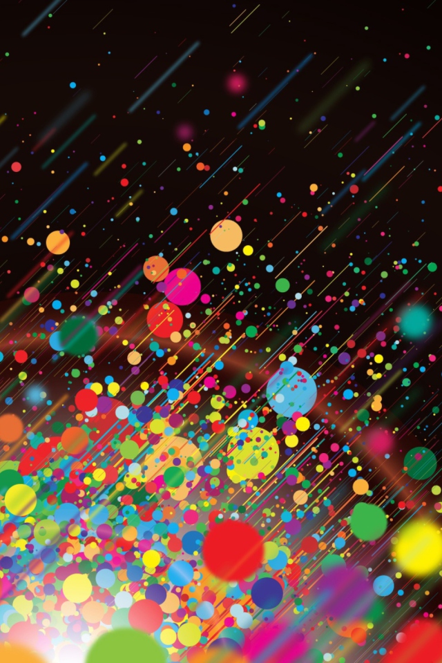 Colorful Circles Abstract wallpaper 640x960