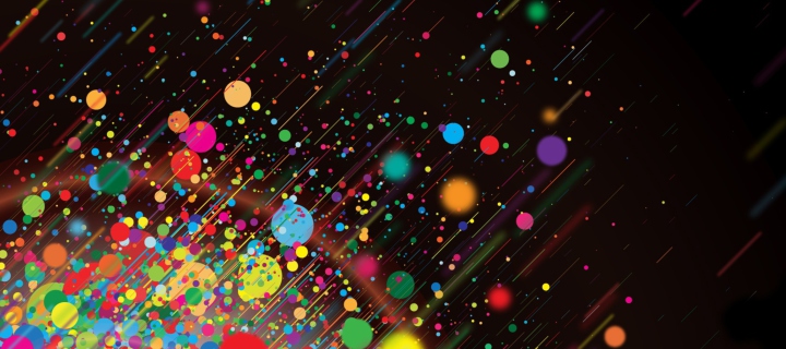 Colorful Circles Abstract wallpaper 720x320