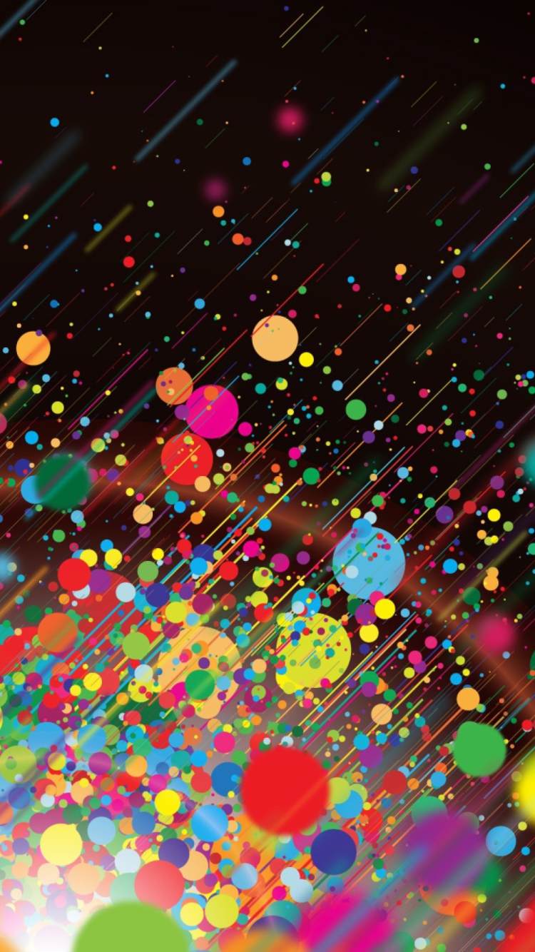 Das Colorful Circles Abstract Wallpaper 750x1334
