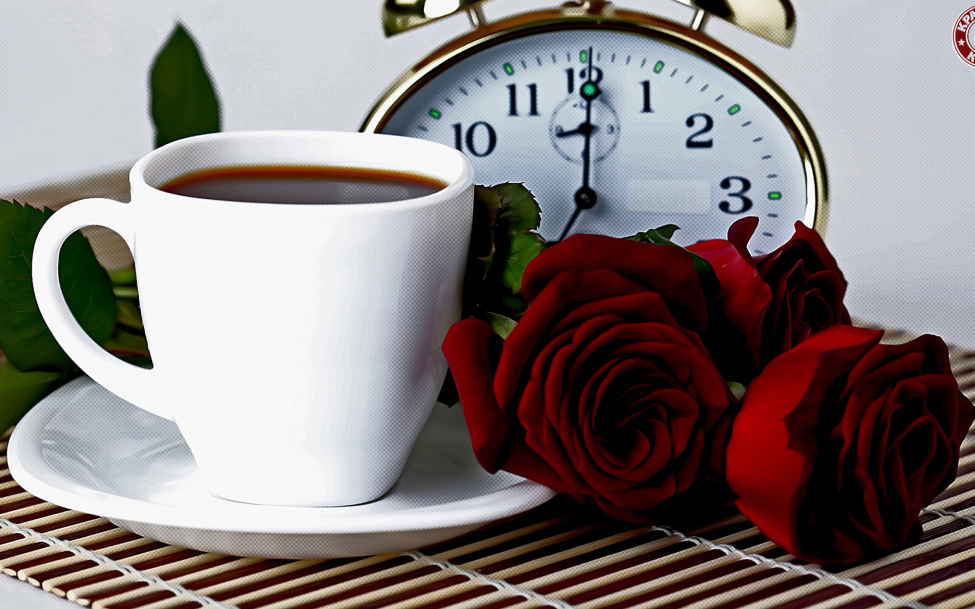 Sfondi Tea And Alarm Clock 1920x1200