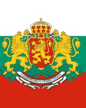 Das Bulgaria Gerb and Flag Wallpaper 176x220