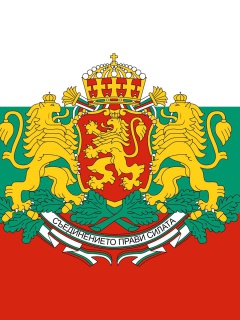 Обои Bulgaria Gerb and Flag 240x320
