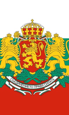 Das Bulgaria Gerb and Flag Wallpaper 240x400