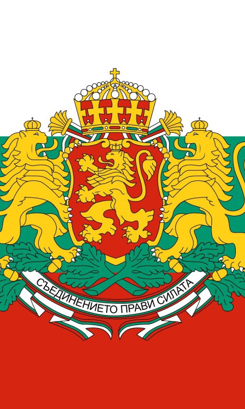 Sfondi Bulgaria Gerb and Flag 480x800