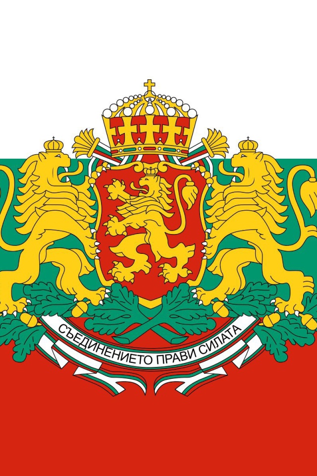 Fondo de pantalla Bulgaria Gerb and Flag 640x960
