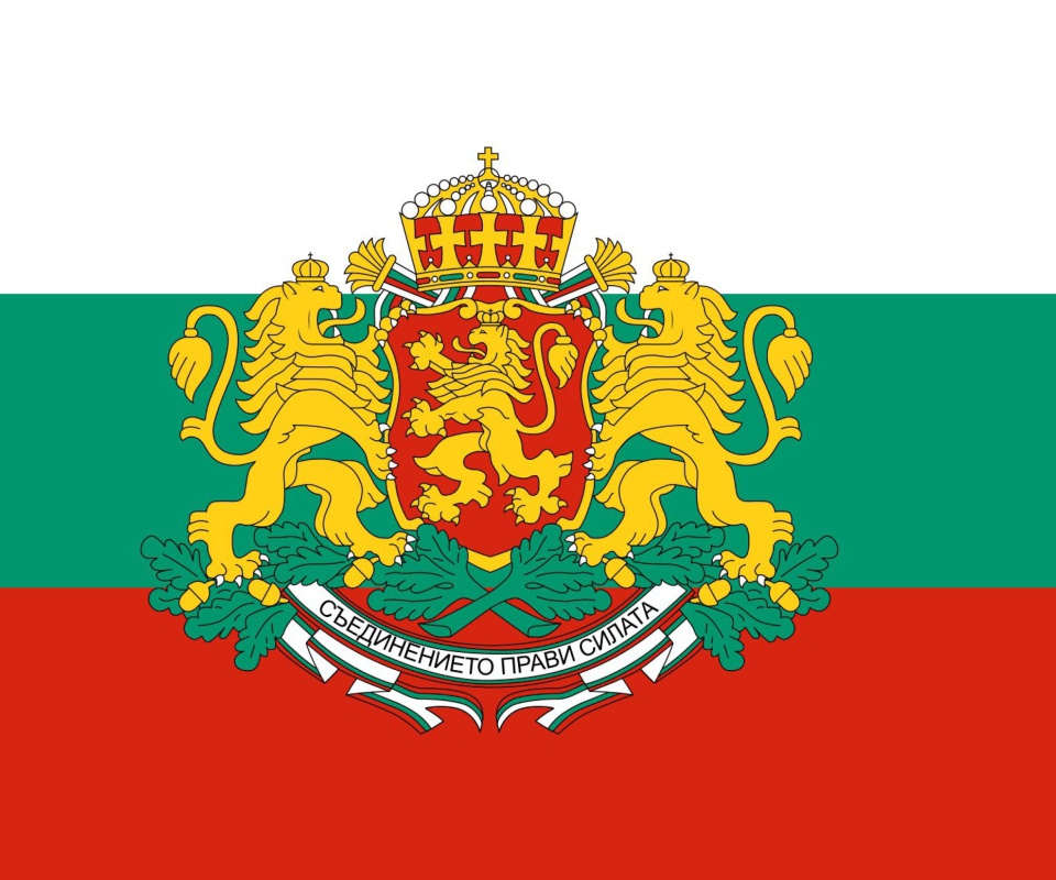 Das Bulgaria Gerb and Flag Wallpaper 960x800