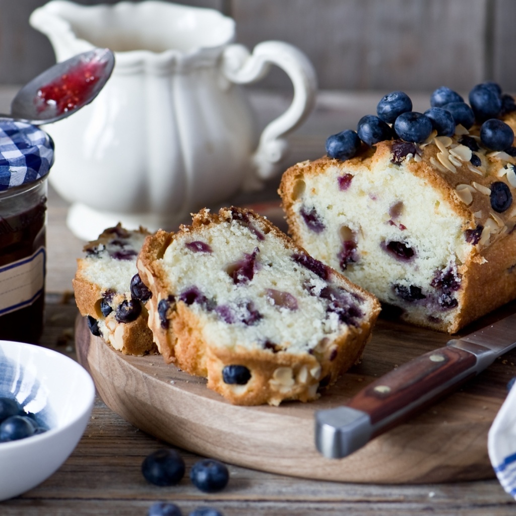 Fondo de pantalla Blueberries Cake 1024x1024