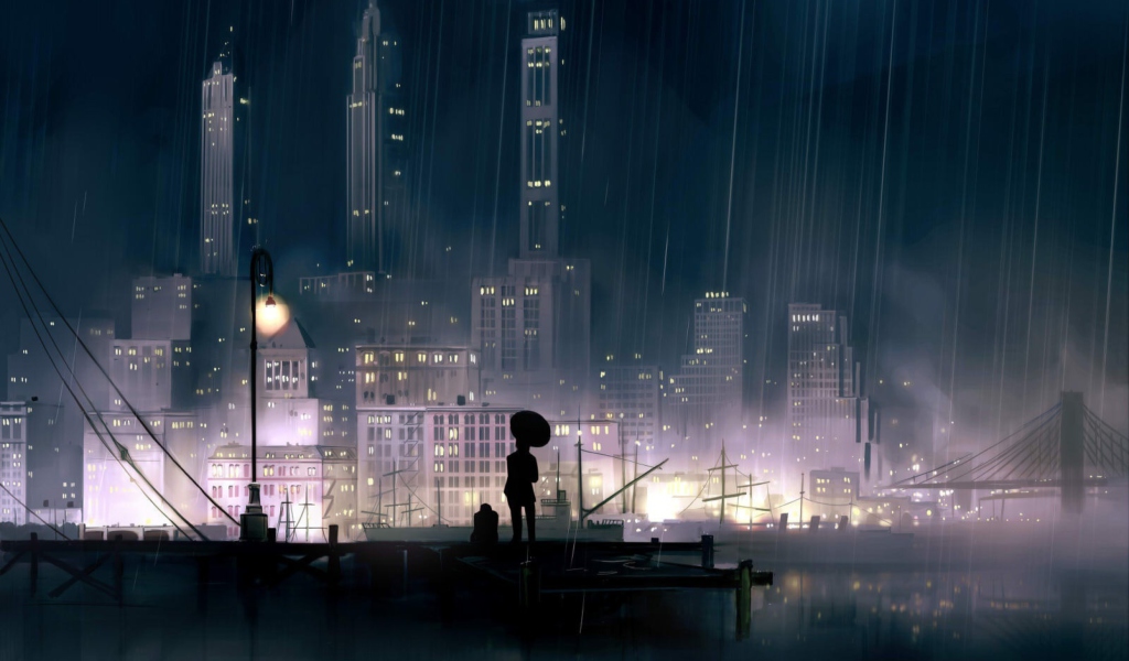 Screenshot №1 pro téma Rainy City 1024x600