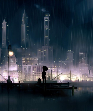 Rainy City sfondi gratuiti per HTC Pure