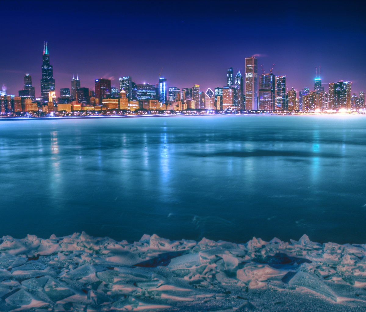 Chicago City At Night screenshot #1 1200x1024