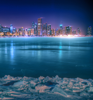 Chicago City At Night sfondi gratuiti per iPad mini 2