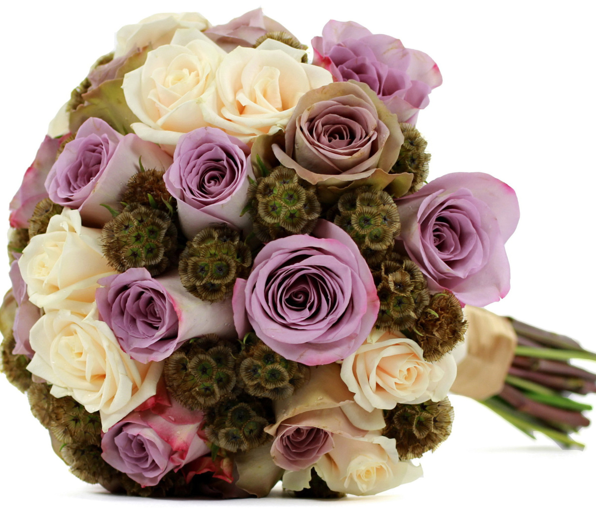 Обои Bouquet with lilac roses 1200x1024