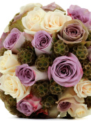 Bouquet with lilac roses wallpaper 132x176