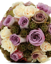 Das Bouquet with lilac roses Wallpaper 176x220