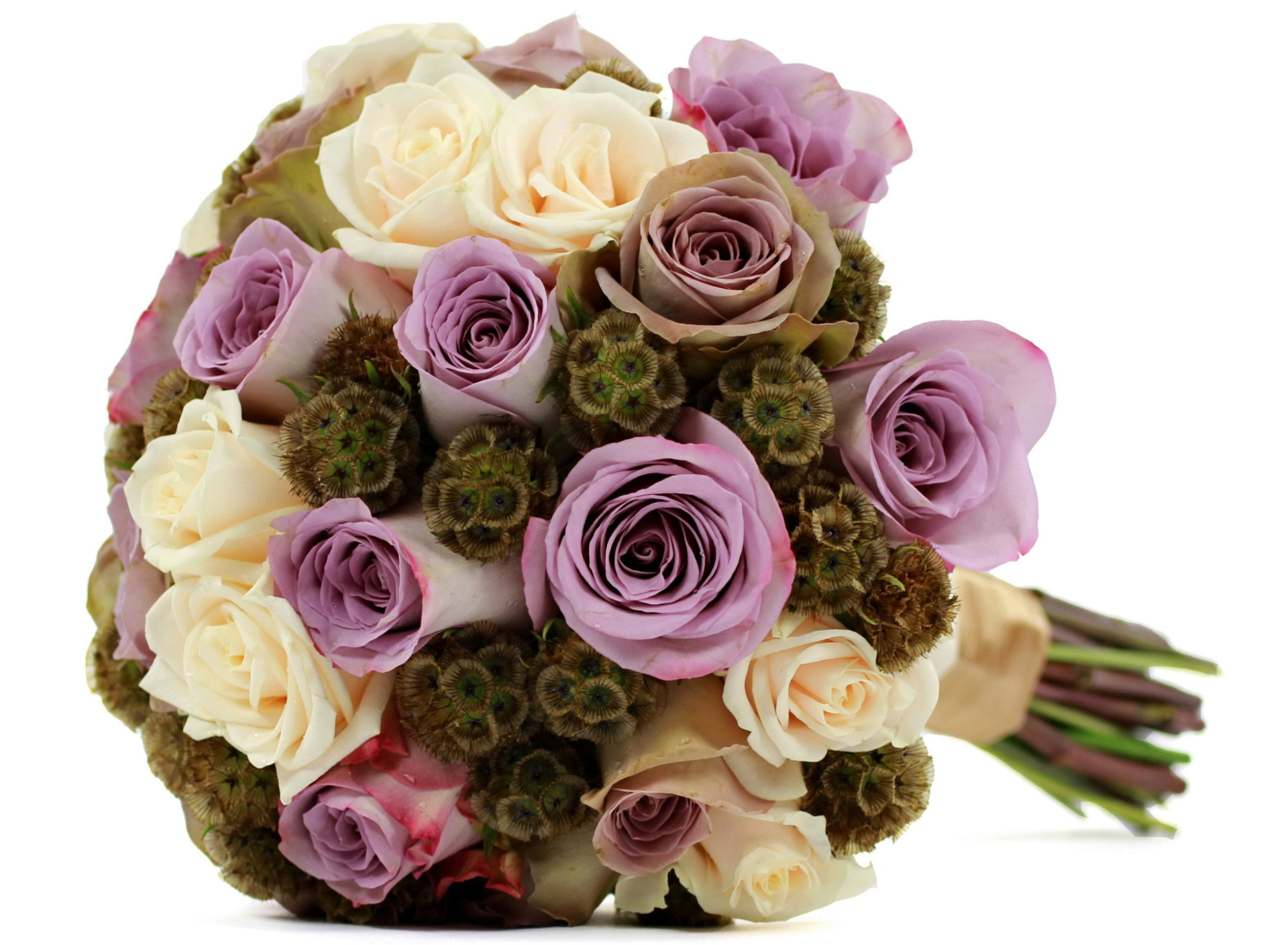 Bouquet with lilac roses wallpaper 1920x1408