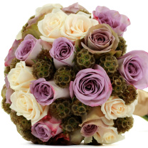 Fondo de pantalla Bouquet with lilac roses 208x208