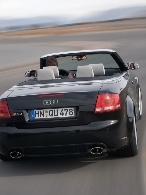 Fondo de pantalla Audi RS4 Rear Road 480x640