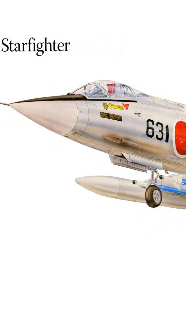 Lockheed F-104 Starfighter wallpaper 750x1334
