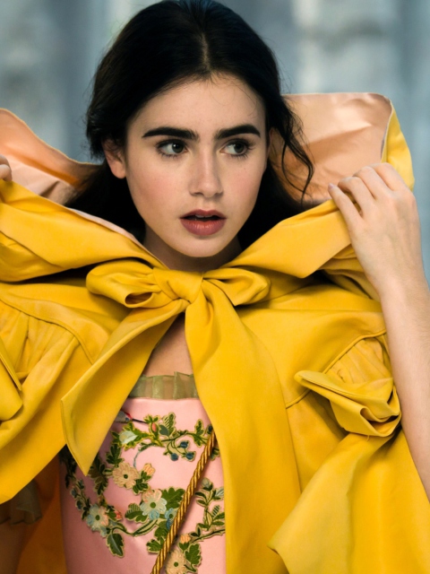 Обои Lily Collins In Mirror Mirror 480x640
