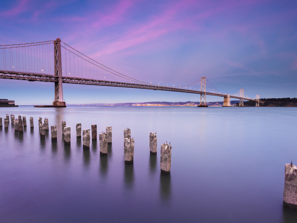 Das San Francisco Bay Bridge Wallpaper 1024x768