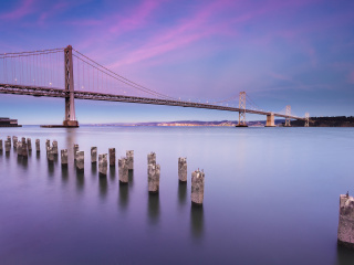 Das San Francisco Bay Bridge Wallpaper 320x240