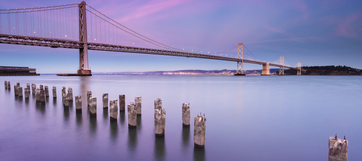 San Francisco Bay Bridge wallpaper 720x320