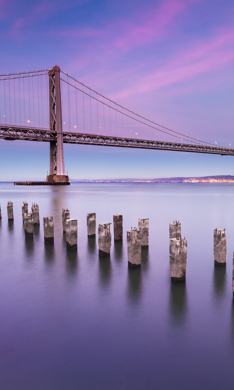 Обои San Francisco Bay Bridge 768x1280