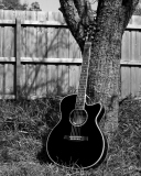 My Black Acoustic Guitar wallpaper 128x160