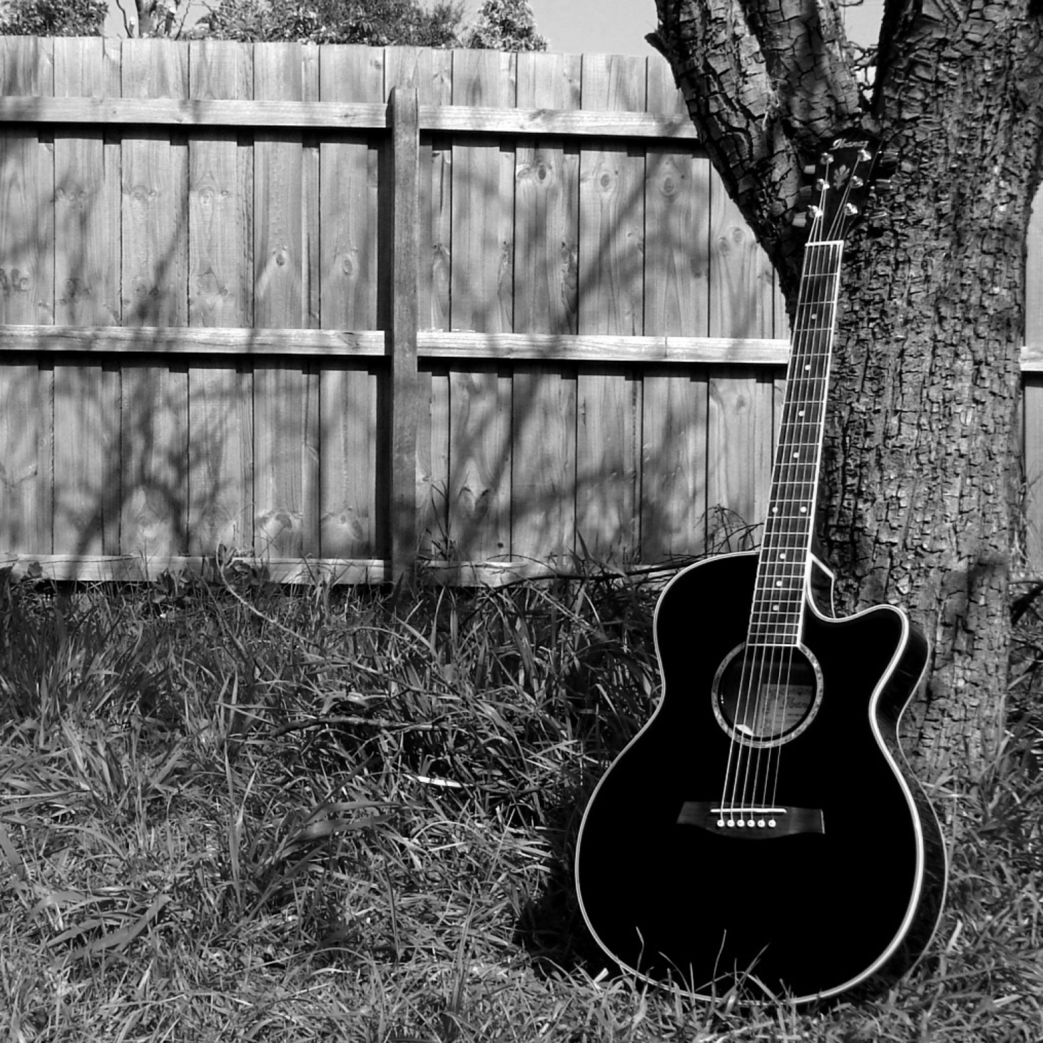 My Black Acoustic Guitar wallpaper 2048x2048