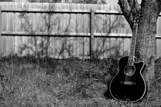 My Black Acoustic Guitar Picture for Android, iPhone and iPad
