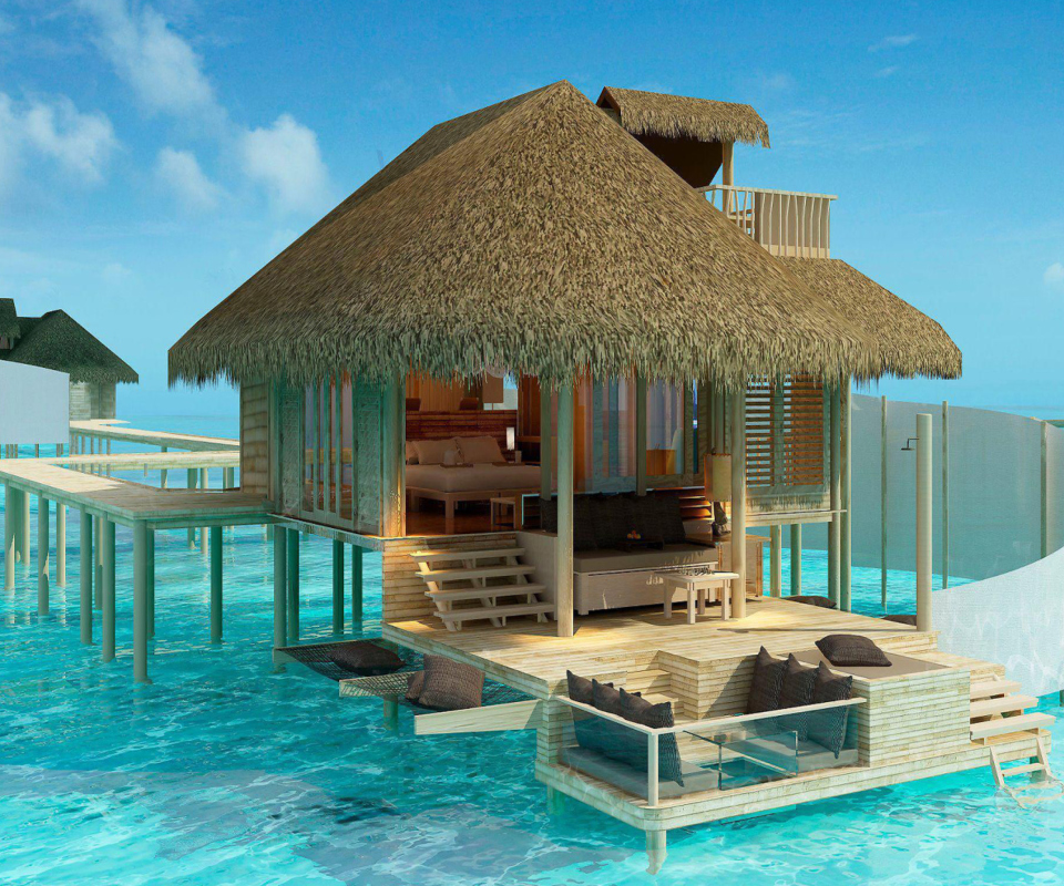 Sfondi Paradise Pearl Bungalow 960x800