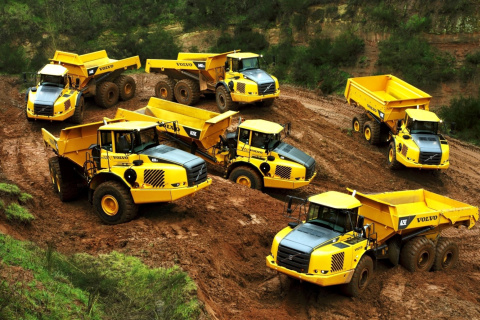Volvo Tippers wallpaper 480x320