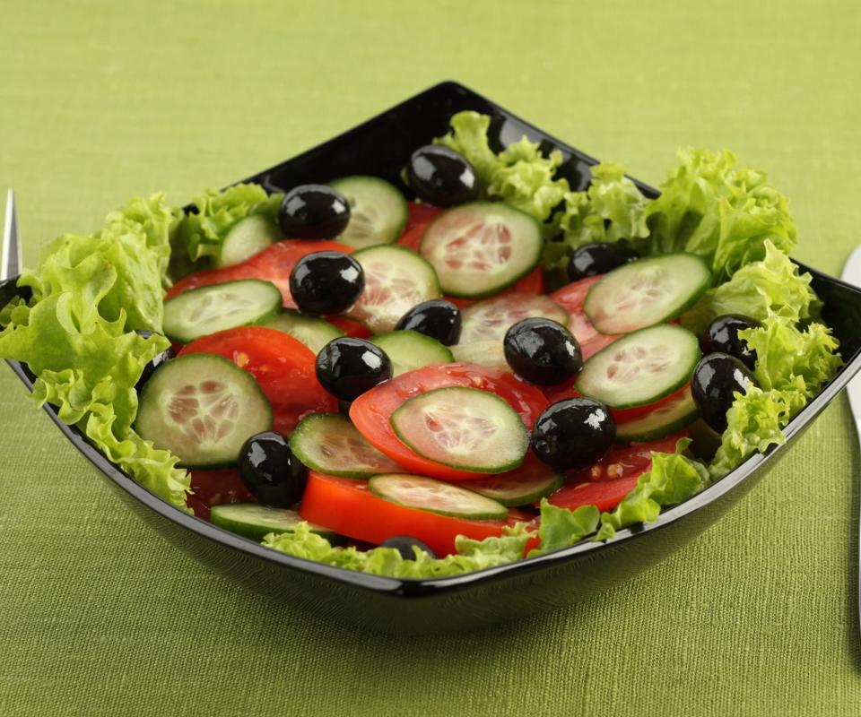 Das Fresh Salad Wallpaper 960x800