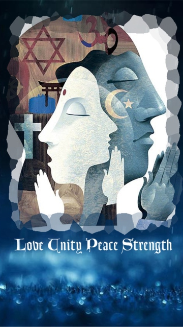 Fondo de pantalla Love Unity Peace Strength 360x640