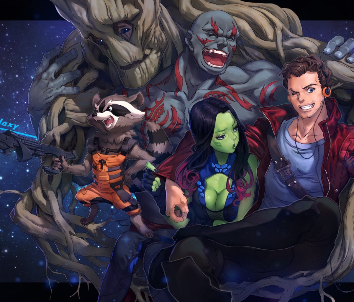 Das Strange Tales with Gamora and Drax the Destroyer Wallpaper 1200x1024