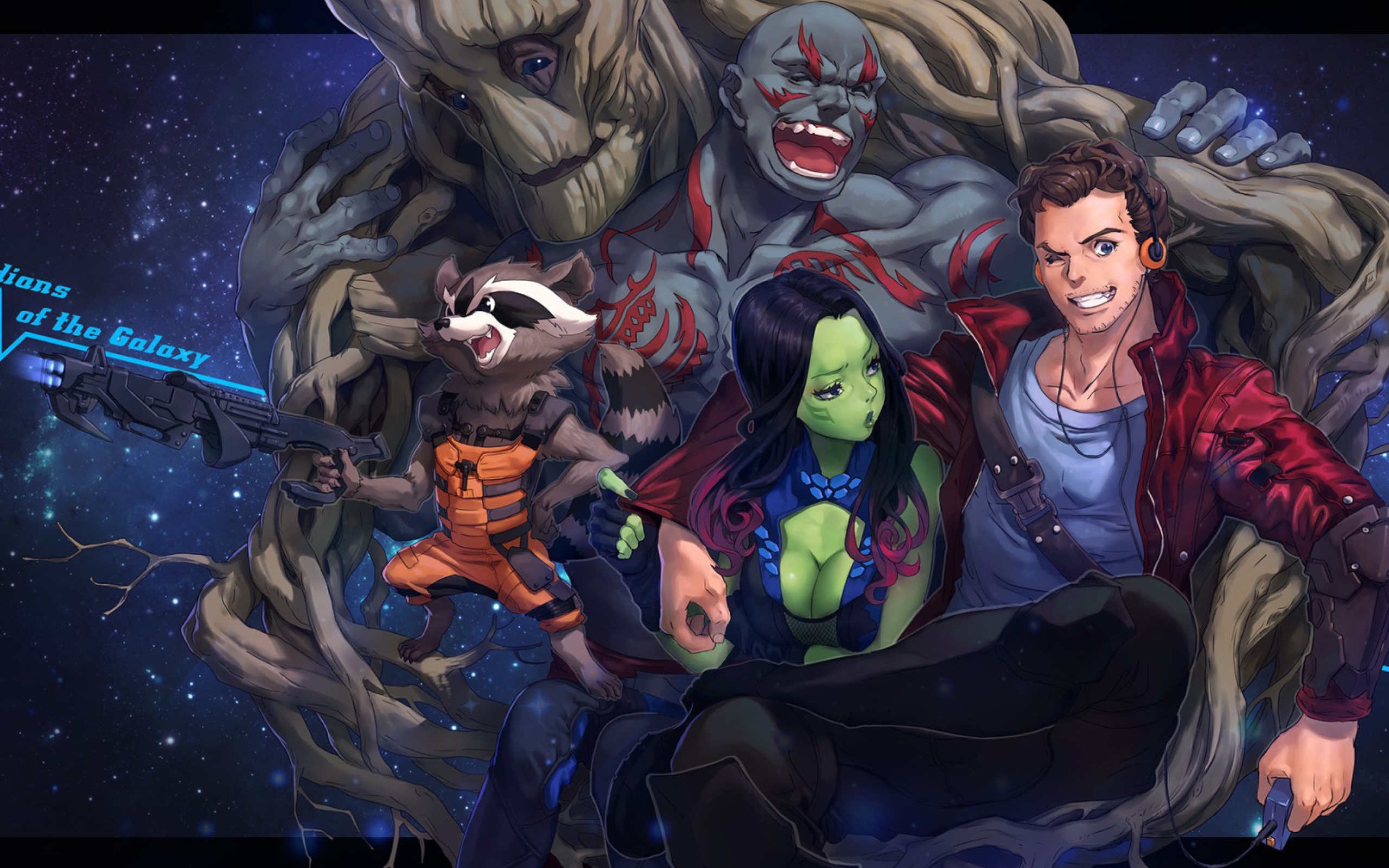 Strange Tales with Gamora and Drax the Destroyer wallpaper 2560x1600